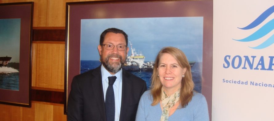 Presidenta de Sociedad Nacional de Pesquería del Perú visitó a su par chileno.