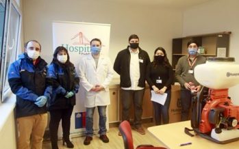 Blumar dona equipo para realizar sanitizaciones al Hospital de Aysén